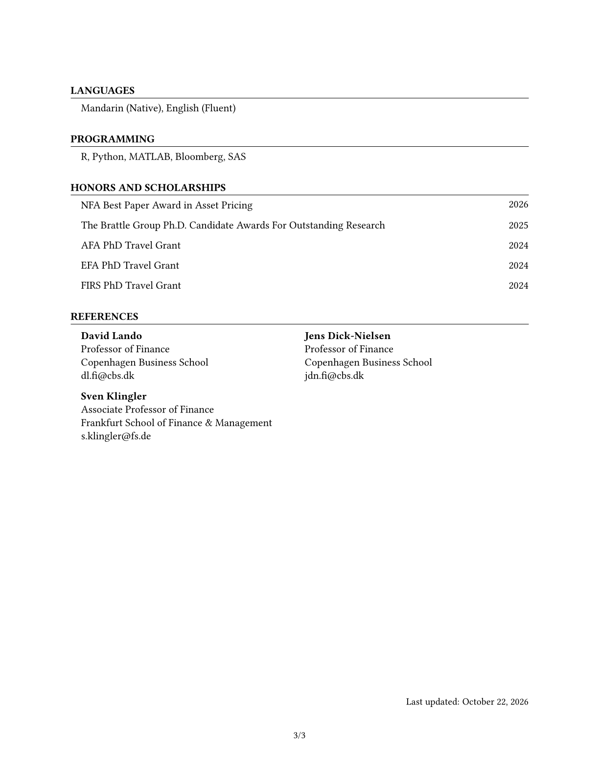 Zhuolu Gao CV, page 3